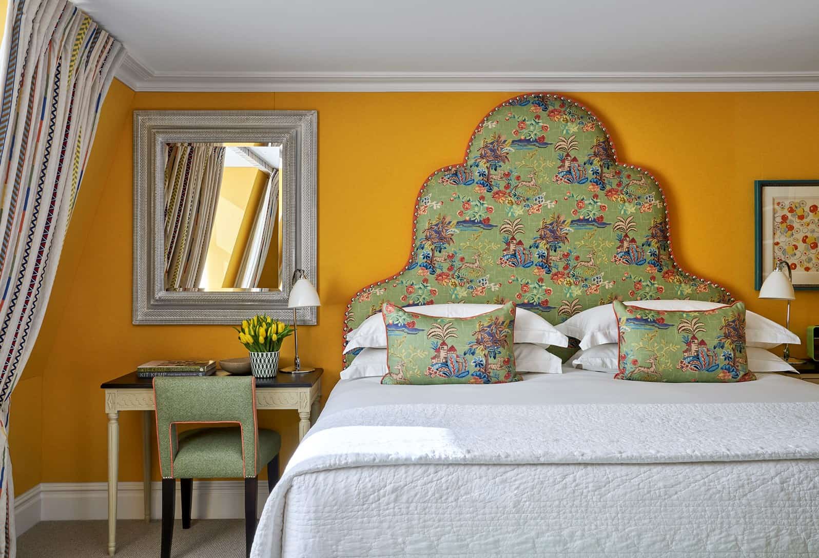 Charlotte Street bedroom demonstrating how hotel design secrets can be used in residential interiors.