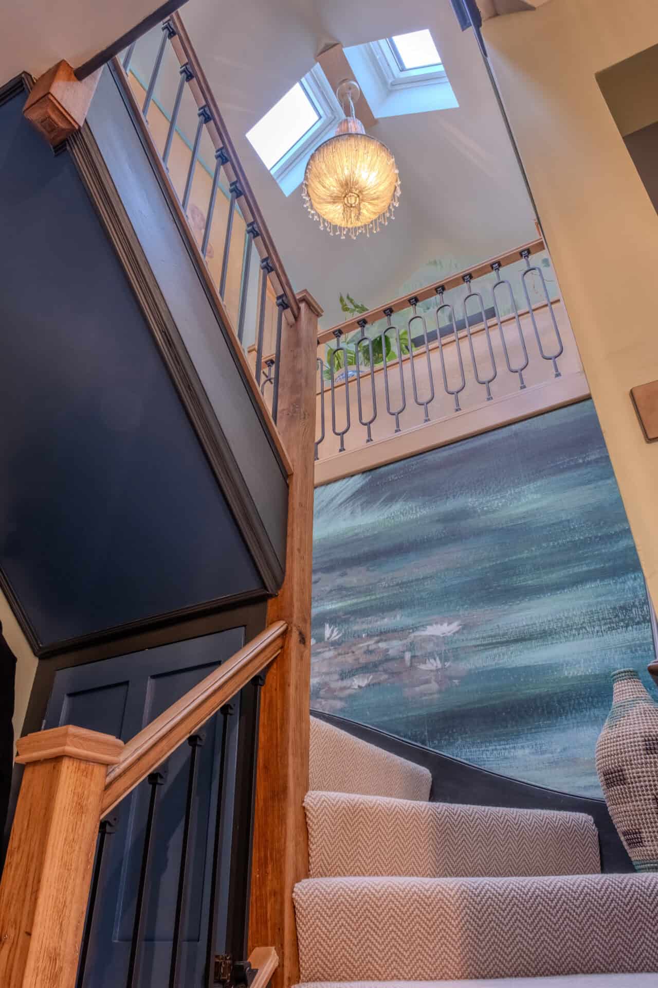 Bold Interior Design: Why Playing It Safe Is the Most Expensive Decision You Can Make in a Renovation 1 Bold interior design in a hallway and landing adding height