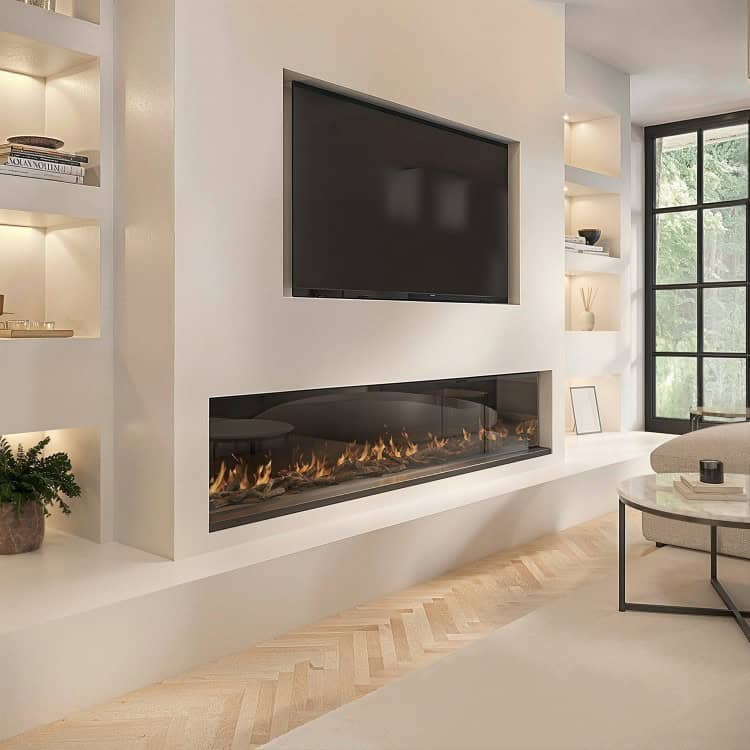 Media Wall showing joinery lighting